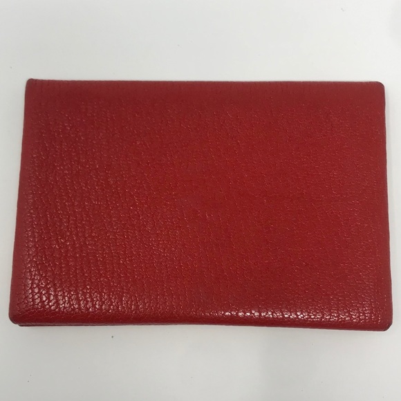 Hermes Handbags - Hermès Calvi 2 Card Holder in Red Goatskin